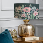 Floral Gold Lighting - Elphaba  & Nesidora Eva  Complete Table Lamp Glass/Emerald Voyage Maison