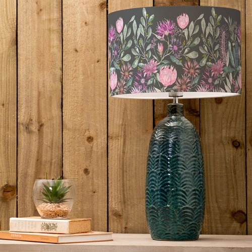 Floral Blue Lighting - Jadis  & Fortazela Eva  Complete Table Lamp Aqua/Onyx Voyage Maison