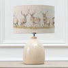 Animal Cream Lighting - Leura  & Moorland Stag Eva  Complete Table Lamp Cream/Linen Voyage Maison