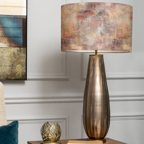 Abstract Gold Lighting - Minerva  & Monet Eva  Complete Table Lamp Glass/Amber Voyage Maison