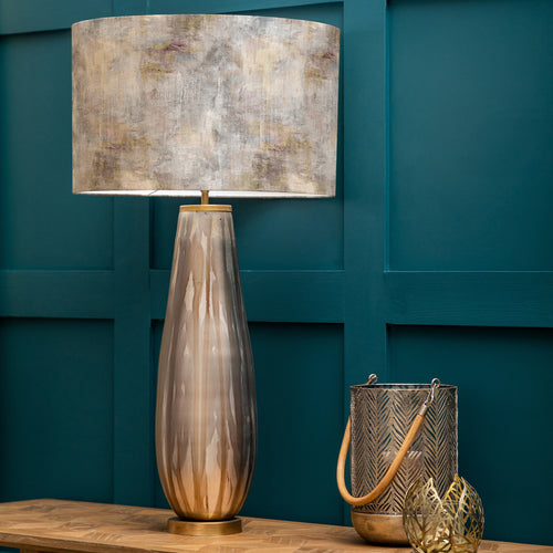Abstract Gold Lighting - Minerva  & Monet Eva  Complete Table Lamp Glass/Ironstone Voyage Maison
