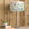 Floral Grey Lighting - Solensis Small & Cirsium Eva  Complete Table Lamp Grey/Damson Voyage Maison