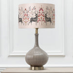 Animal Grey Lighting - Ursula  & Edo Eva  Complete Table Lamp Silver/Mulberry Voyage Maison