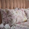 EW by Edinburgh Weavers Lavish Floral Printed Piped Cotton Sateen Pillowcase Pair in Blush