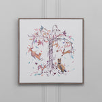 Voyage Maison Leaping Into the Fauna Framed Canvas in Stone