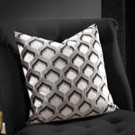 Paoletti Ledbury Cushion Cover in Grey/Black