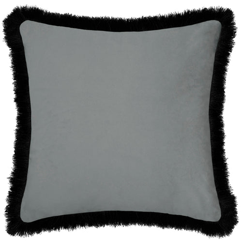 Voyage Maison Loreto Velvet Fringed Cushion Cover in Silver