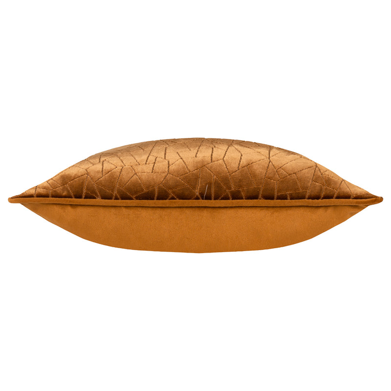 HÖEM Malans Cut Velvet Piped Cushion Cover in Bronze