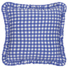 Check Blue Cushions - Maude Gingham Reversible Piped Cushion Cover Blue furn.