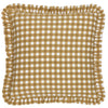 Check Gold Cushions - Maude Gingham Reversible Piped Cushion Cover Gold furn.