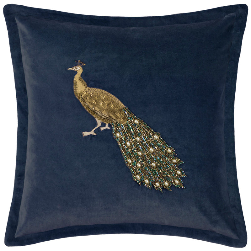 Voyage Maison Mayura Embroidered Cushion Cover in Midnight