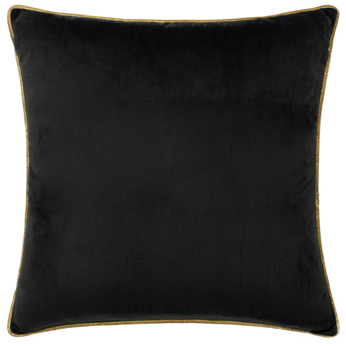 Paoletti Meridian Velvet Cushion Cover in Black/Gold
