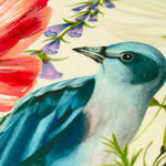 Animal Multi Cushions - Nectar Garden Bluebird Piped Velvet Cushion Cover Bloom Wylder Nature