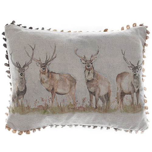 Voyage Maison Mooreland Stag Printed Cushion Cover in Natural