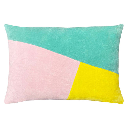 furn. Morella Abstract Cushion Cover in Mint/Pink/Lemon