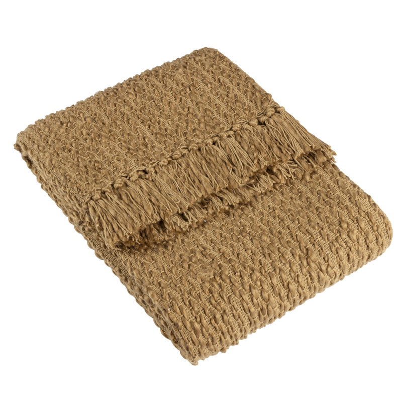 HÖEM Morni Woven Fringed Throw in Olive