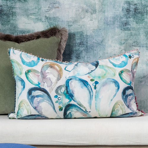 Voyage Maison Mussell Shells Printed Cushion Cover in Marine