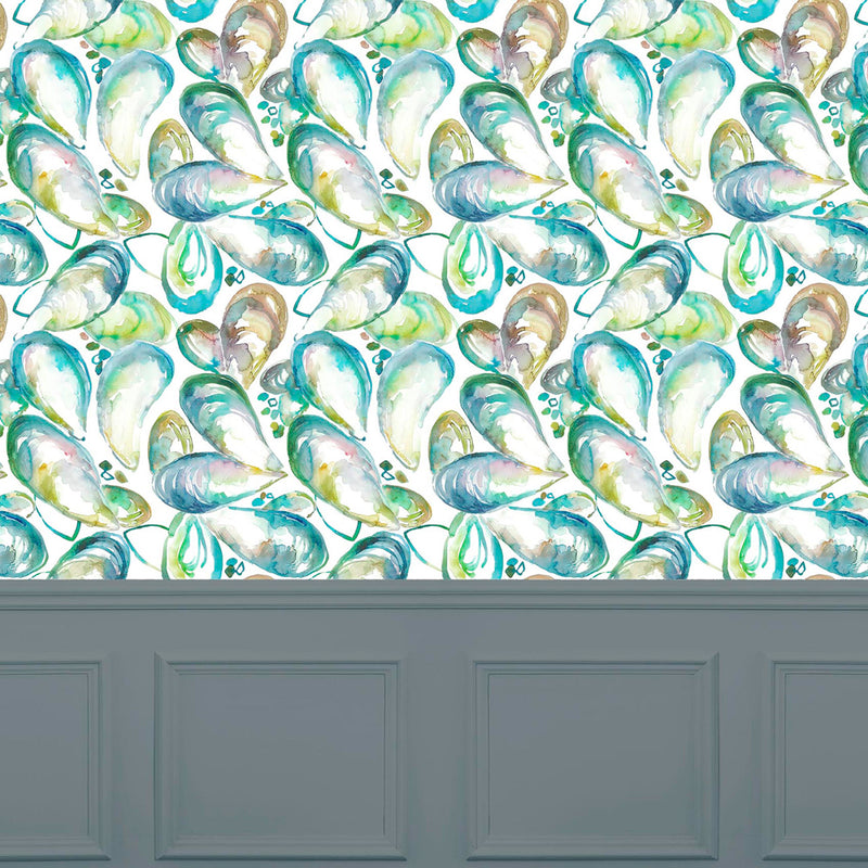 Voyage Maison Mussell Shells 1.4m Wide Width Wallpaper in Kelpie