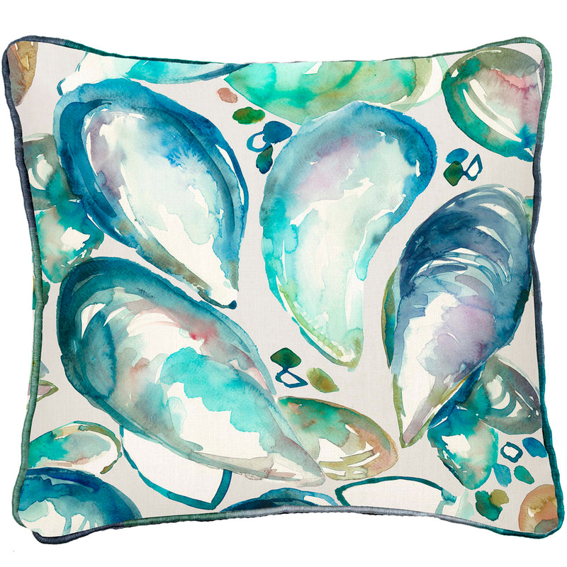 Voyage Maison Mussel Shells Printed Cushion Cover in Marine