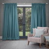 Voyage Maison Nessa Woven Pencil Pleat Curtains in Teal