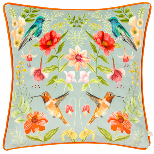 Animal Multi Cushions - Nectar Garden Blossom Piped Velvet Cushion Cover Multicolour Wylder Nature