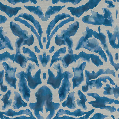 Voyage Maison Nikko Printed Velvet Fabric in Cobalt