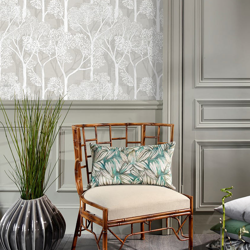 Voyage Maison Nippon Damask 1.4m Wide Width Wallpaper (By The Metre) in Bamboo