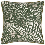 HÖEM Nola Abstract Piped Cushion Cover in Olive