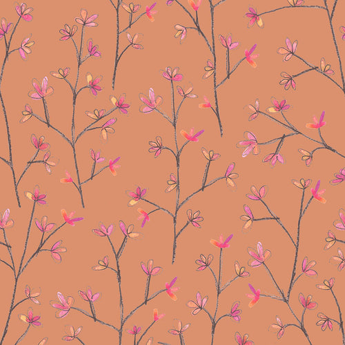 Voyage Maison Ophelia 1.4m Wide Width Wallpaper in Coral