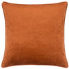 Plain Orange Cushions - Opulence Soft Velvet Cushion Cover Ginger Evans Lichfield