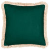 Paoletti Oromo Fringed Cushion Cover in Green