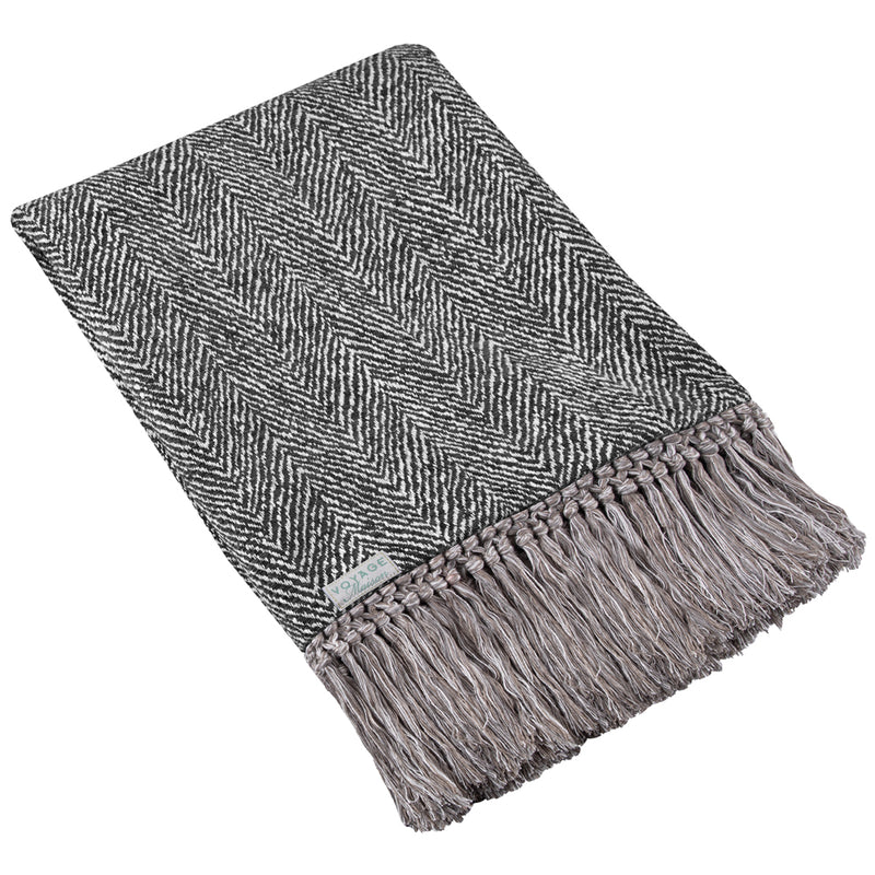 Voyage Maison Oryx Woven Throw in Charcoal