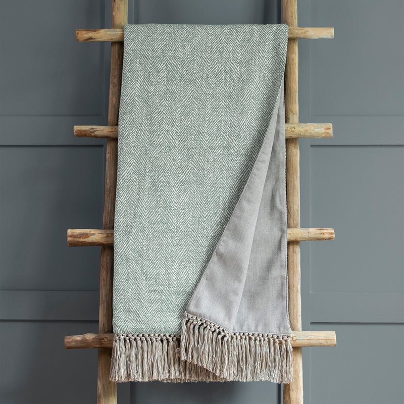 Voyage Maison Oryx Woven Throw in Duck Egg