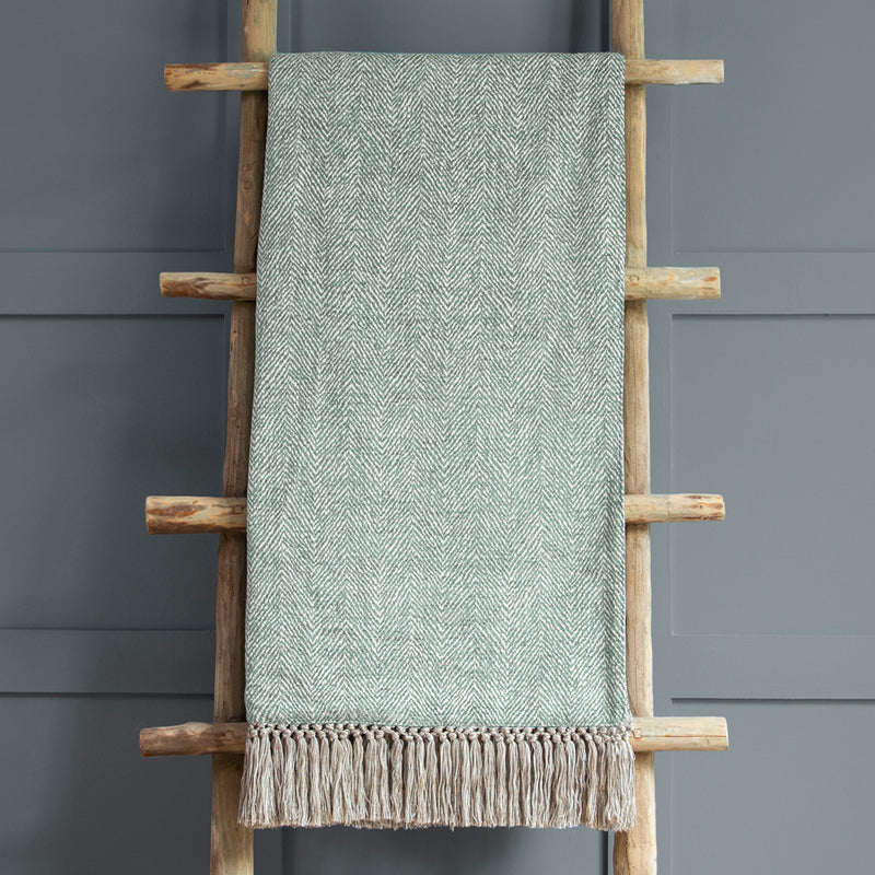 Voyage Maison Oryx Woven Throw in Duck Egg