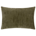 Plain Green Cushions - Osaka Chenille Cushion Cover Khaki Yard