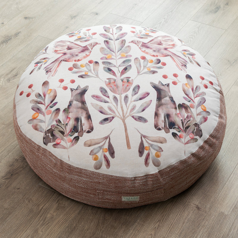 Voyage Maison Otsu Printed Floor Cushion in Mulberry