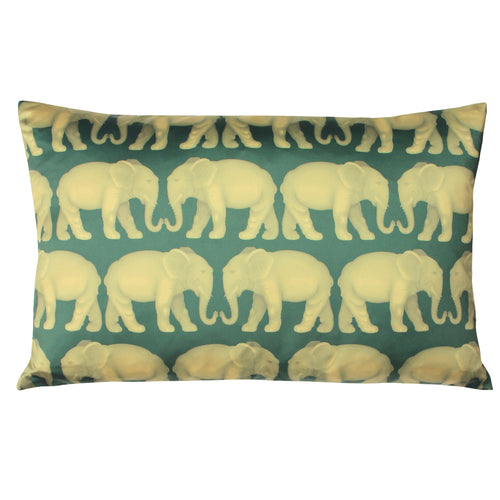 Paoletti Parade Elephant Cushion Cover in Emerald