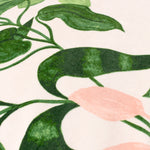 Wylder Nature Passiflora Piped Velvet Cushion Cover in Peach/Vine Green