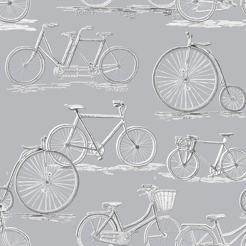 Voyage Maison Penny Farthing 1.4m Wide Width Wallpaper in Charcoal