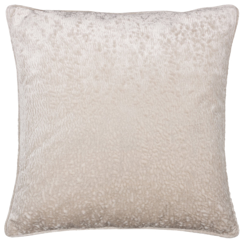 Paoletti Ripple Plush Velvet Cushion Cover in Ivory
