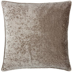 Paoletti Ripple Plush Velvet Cushion Cover in Taupe
