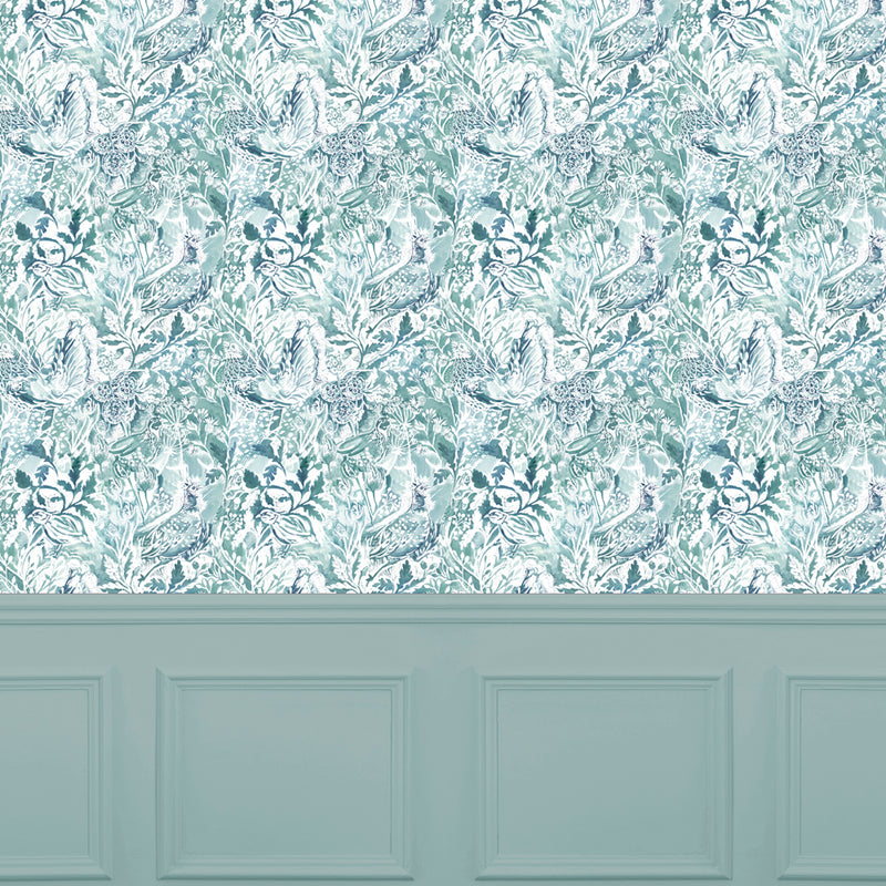 Voyage Maison Rothesay 1.4m Wide Width Wallpaper in Duck Egg