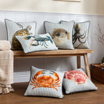Animal Multi Cushions - Salcombe Octopus Piped Cushion Cover Multicolour Evans Lichfield