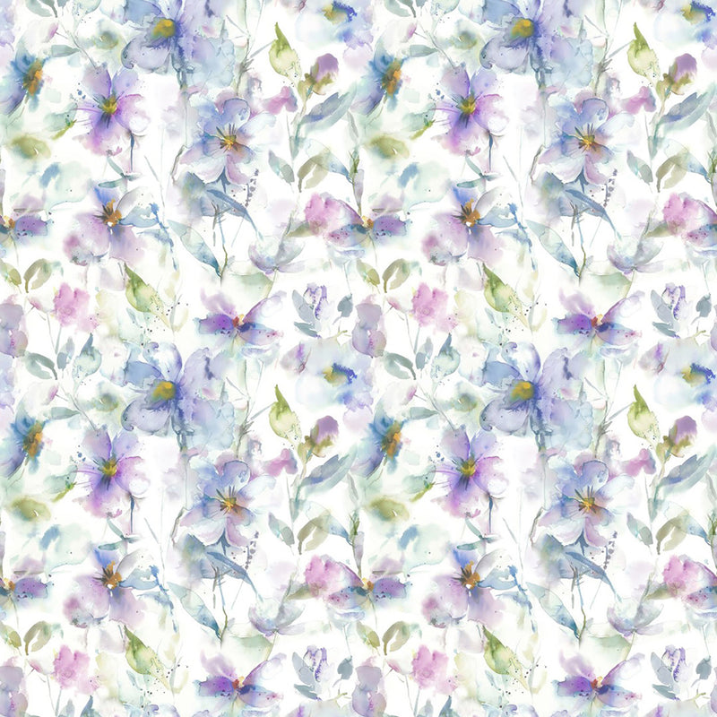 Voyage Maison Samarinda Printed Cotton Fabric in Violet