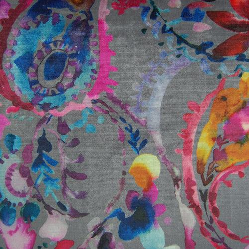 Voyage Maison Shrabana Printed Velvet Fabric in Carnival