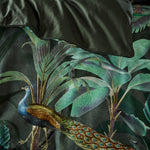 Paoletti Siona Tropical 100% Cotton Duvet Cover Set in Forest