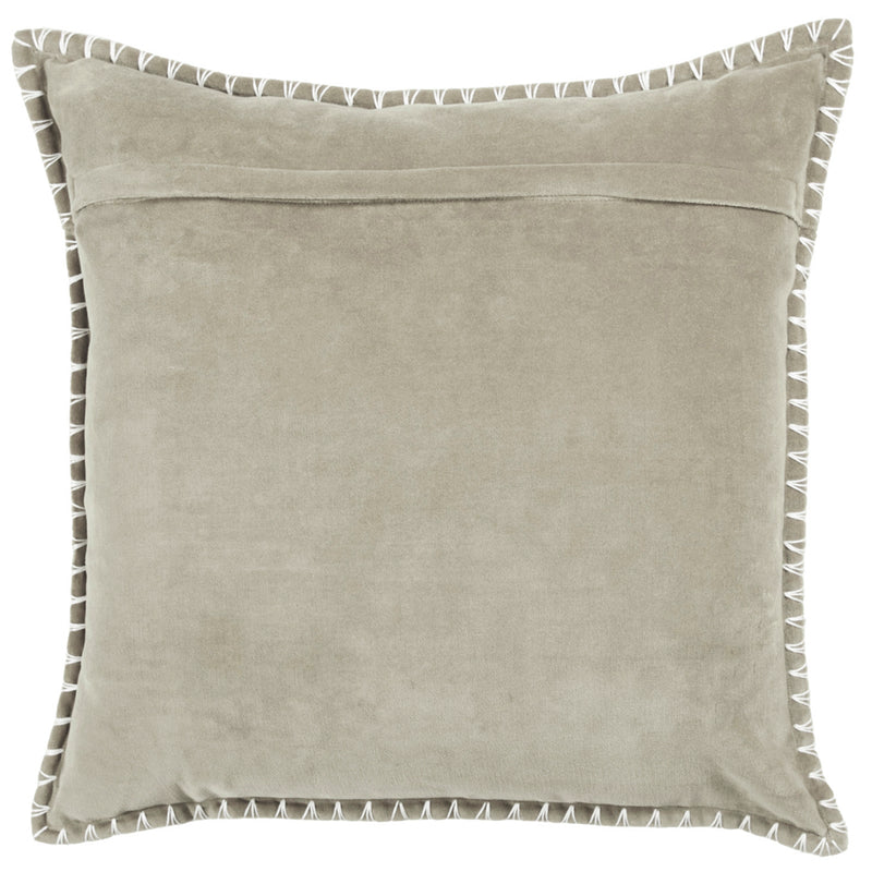 Additions Stitch Embroidered Cushion Cover in Quartz