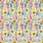 Voyage Maison Sunflower Summer Printed Linen Fabric in Natural