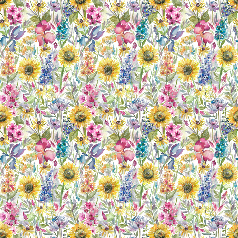 Voyage Maison Sunflower Summer Printed Linen Fabric in Natural
