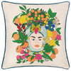 furn. Taormina Floral Piped Cushion Cover in Teal